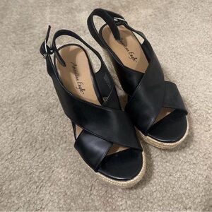 American Eagle Outfitters Black Wedges